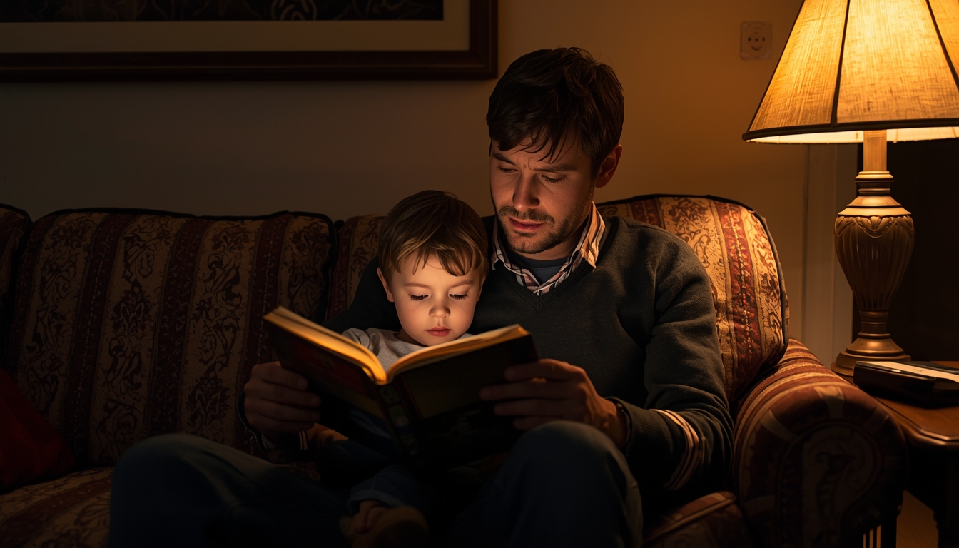 A father and son sitting down to have a conversation about money and work